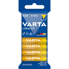 VARTA BATTERIE LONGLIFE AAA BLISTER 8 PEZZI FLOW PACK