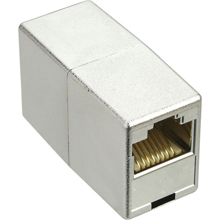 ACCOPPIATORE CAVI LAN CAT.5E RJ45 SCHERMATO IN PLASTICA METALLIZZATA