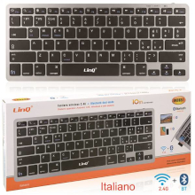 TASTIERA WIRELESS 2.4GH + BLUETOOTH