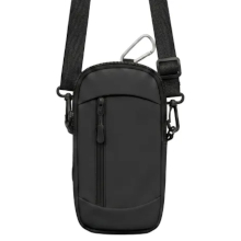 BORSELLO PORTA SMARTPHONE 2 IN 1 CON TRACOLLA REGOLABILE IMPERMEABILE NERO