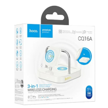CARICABATTERIA WIRELESS HOCO CQ16A 3 IN 1 3A 5W BIANCO