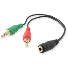 CAVO JACK AUDIO DA 3.5/F A 4 PIN A 2 X JACK DA 3.5/M 3P 0.15M