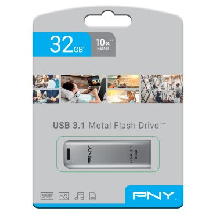 PENDRIVE 32GB USB 3.1 PNY ELITE STEEL