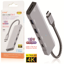 HUB TYPE-C 5 IN 1 CON HDMI 5GBPS