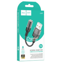 ADATTATORE HOCO LS37 DA USB A JACK 3.5MM NERO