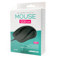 MOUSE OMEGA OM441 1200DPI 1.5M USB NERO