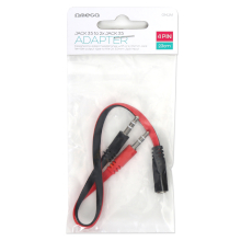 CAVO JACK AUDIO SPLITTER DA 3.5/F A 2 X JACK 3.5/M 23CM