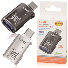 ADATTATORE OTG DA TYPE-C M. A USB 3.0 F. + TYPE-C F.