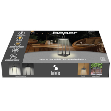 LAMPADA RICARICABILE A FORMA DI LANTERNA NERA