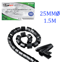 SPIRALE AVVOLGI CAVO CON INSERITORE NERA