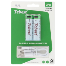 BATTERIE RICARICABILI TCBEST AA 950MAH CON PORTA TYPE-C E CAVO DI RICARICA