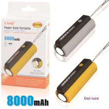POWER BANK 8000MAH CON TORCIA INTEGRATA