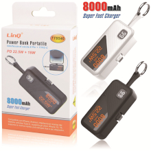 POWER BANK 8000MAH CON CONNETTORE LIGHTNING + CAVO TYPE-C 22.5W