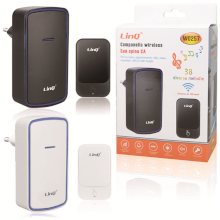 CAMPANELLO WIRELESS CON SPINA 38 MELODIE BIANCO-NERO