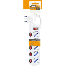 MULTIPRESA CON 6 INTERRUTTORI A 5 USCITE 16A 250V MAX 3680W 1.5M