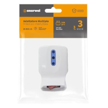 ADATTATORE CON INTERRUTTORE 10A CON 3 USCITE BIPASSO 10A 250V MAX 1500W